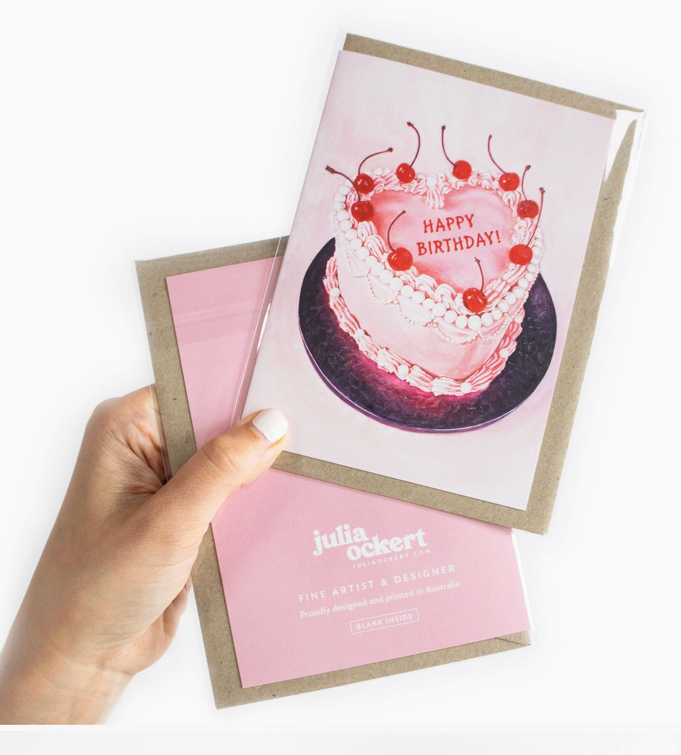 Pink Princess Bday Cake Greeting Card