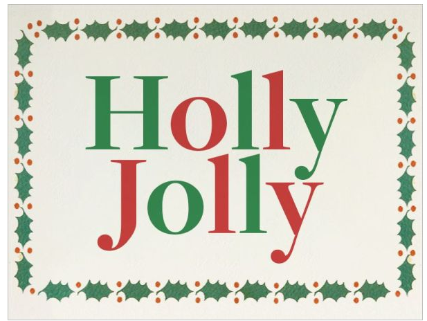 Holly Jolly - Greeting Card