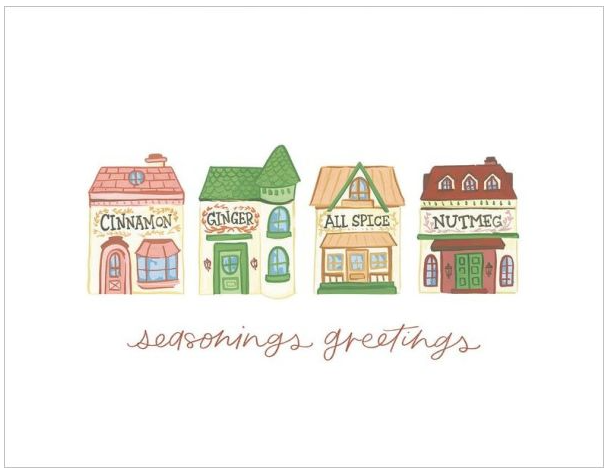 Seasons Greeting Spice Jars - Greeting Card