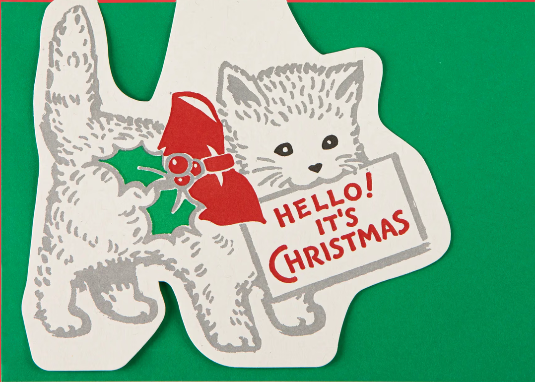 Christmas Cat - Greeting Card