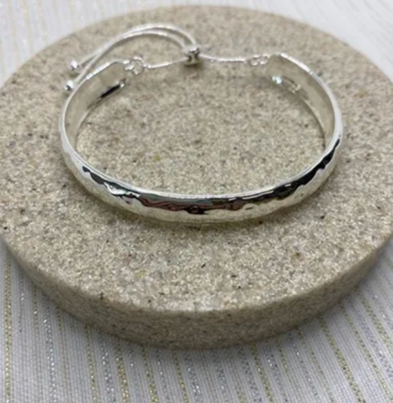 Hammered Cuff Slider Bracelet