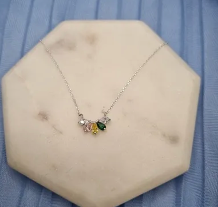 Cubic Multicolour Necklace