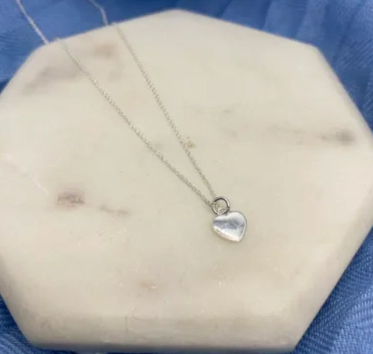 Delicate Plain Heart Necklace