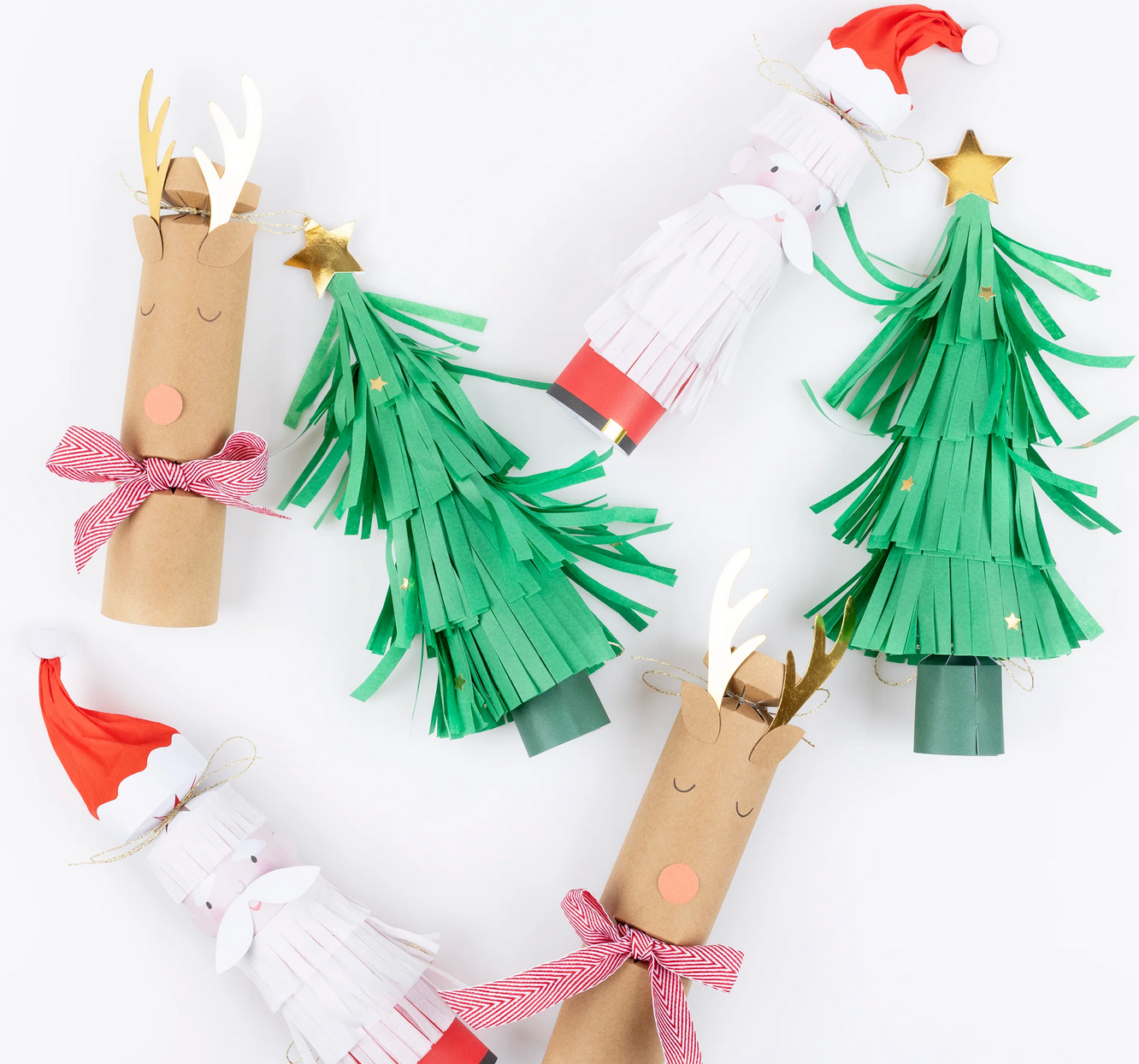 Christmas Cracker Santa, Reindeer & Tree)