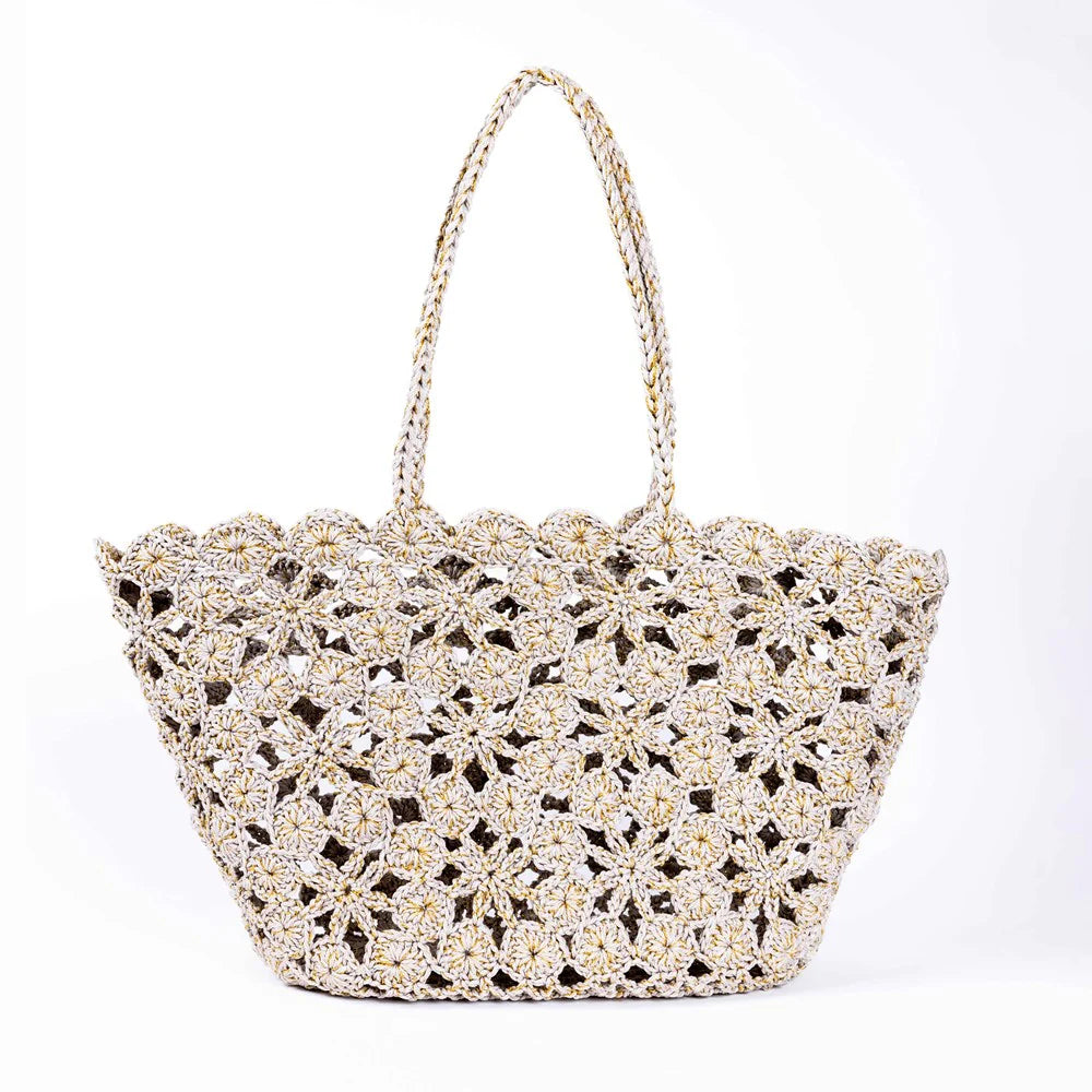 JANE Beige Gold - Crochet Basket
