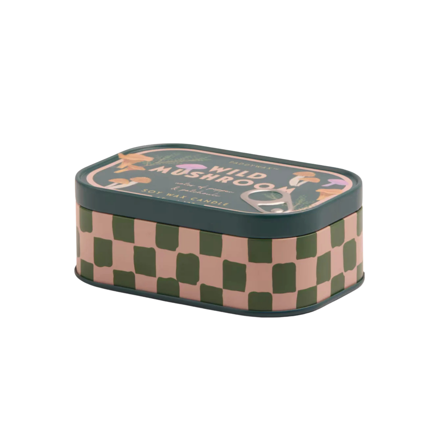 Bistro Mushroom Printed Tin Candle - Wild Mushroom