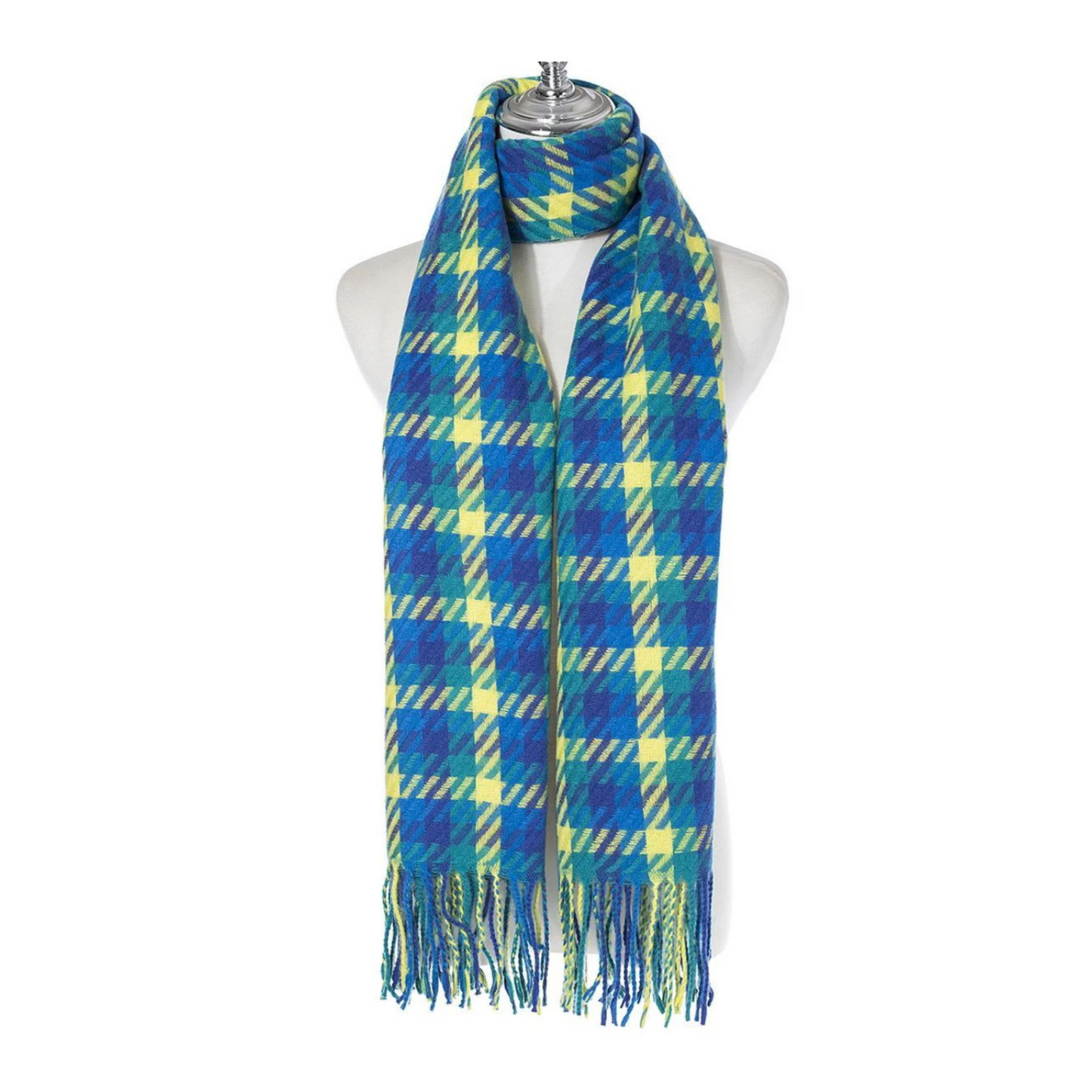 Blue & Yellow Gingham Scarf