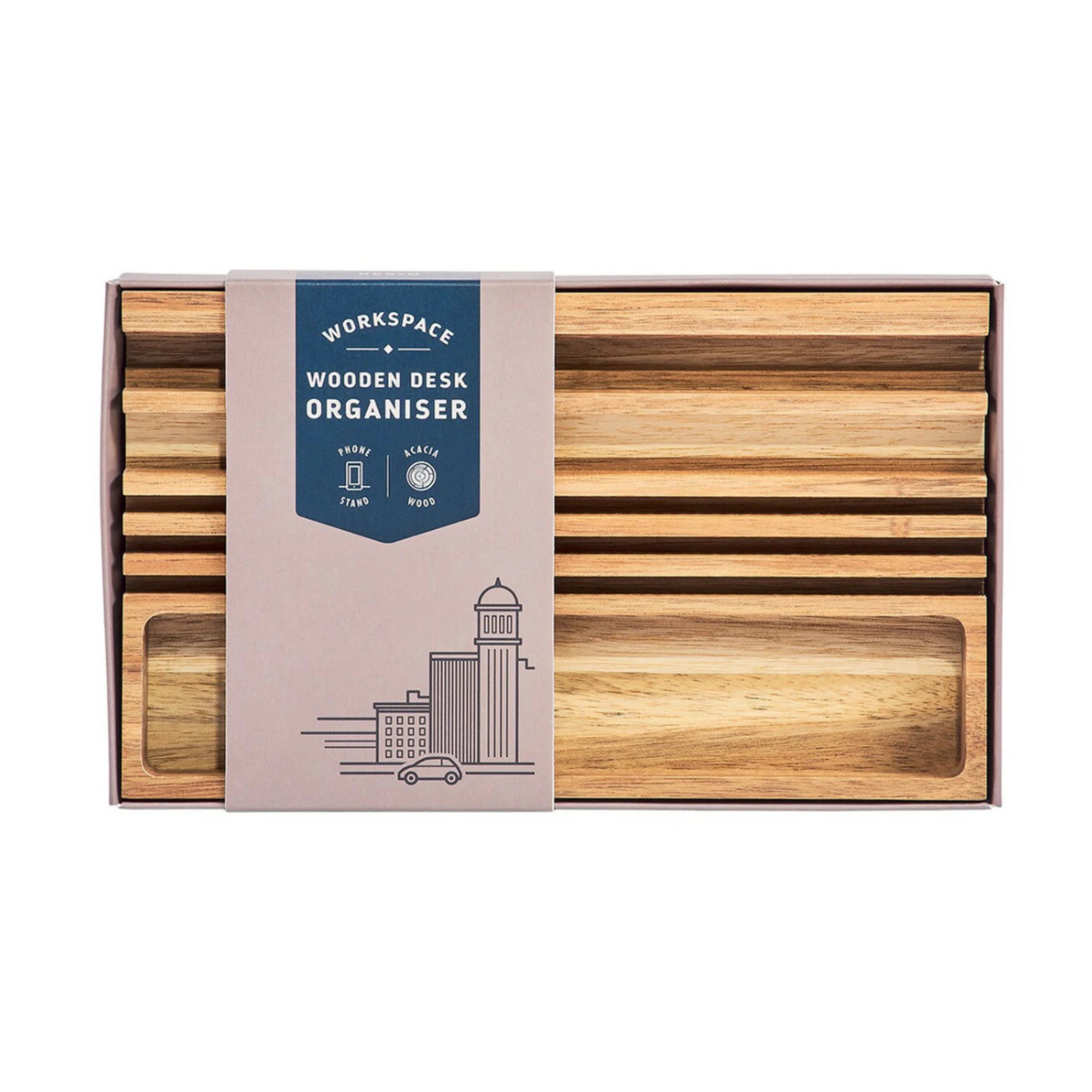 Wooden Desk Organiser