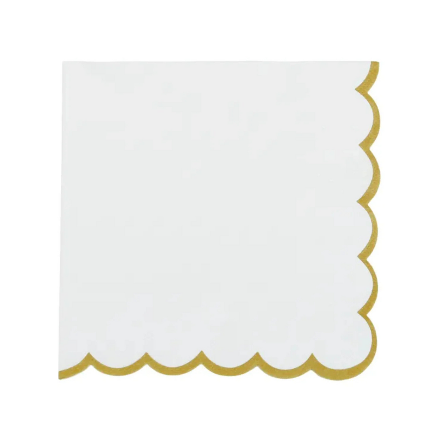 Halcyon White & Gold Paper Napkin 20 pack