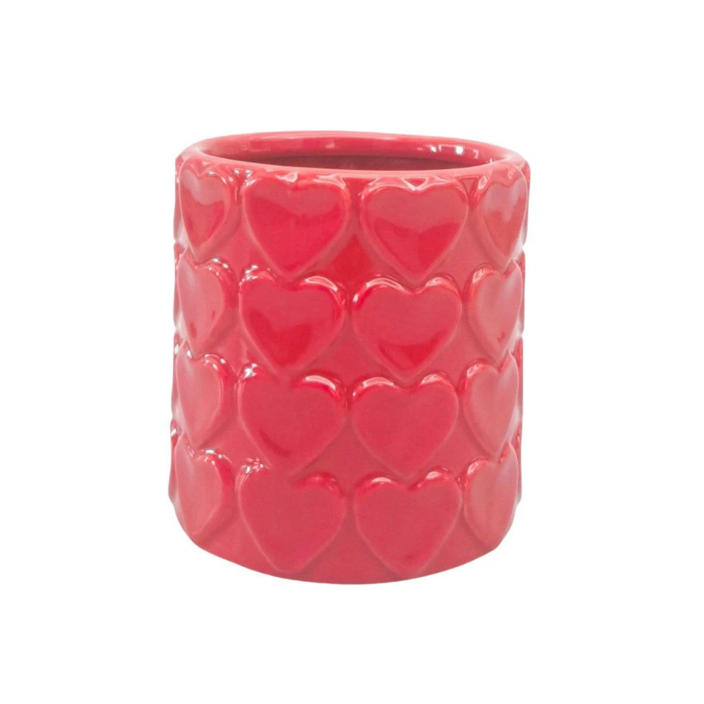 Heart Planter Red