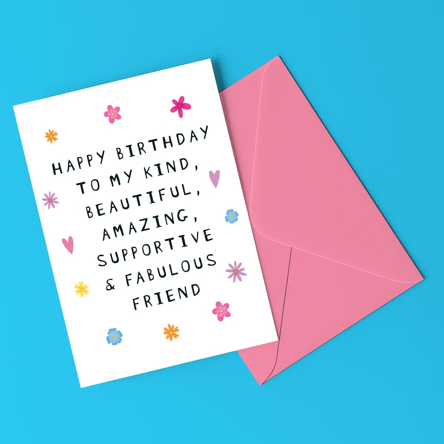 Fabulous Friend Floral Birthday Card