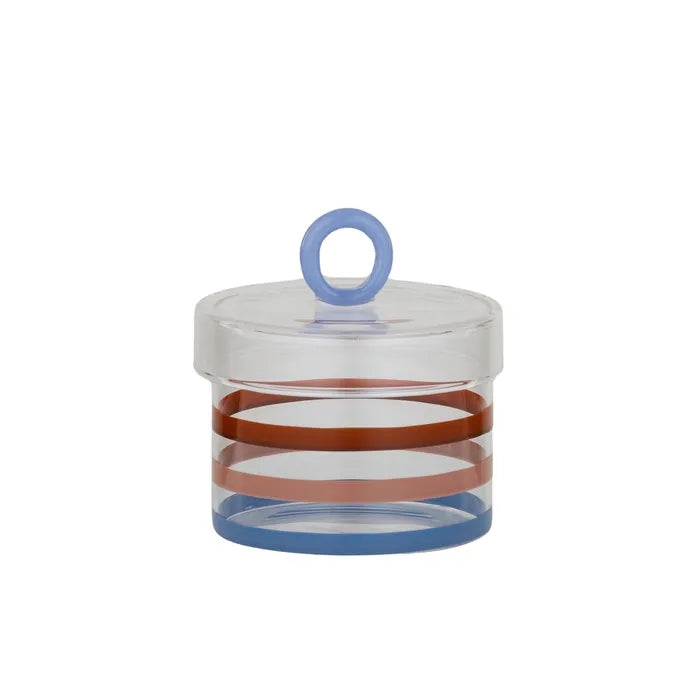 Loulou Glass Jar in Nude Blue
