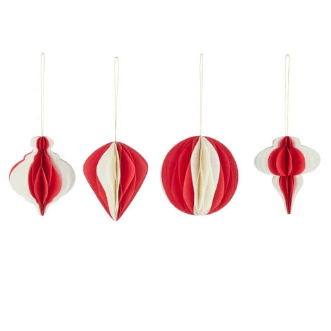 Hanging Paper Decorations Set of 4