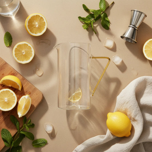Lemon Slice Glass Jug