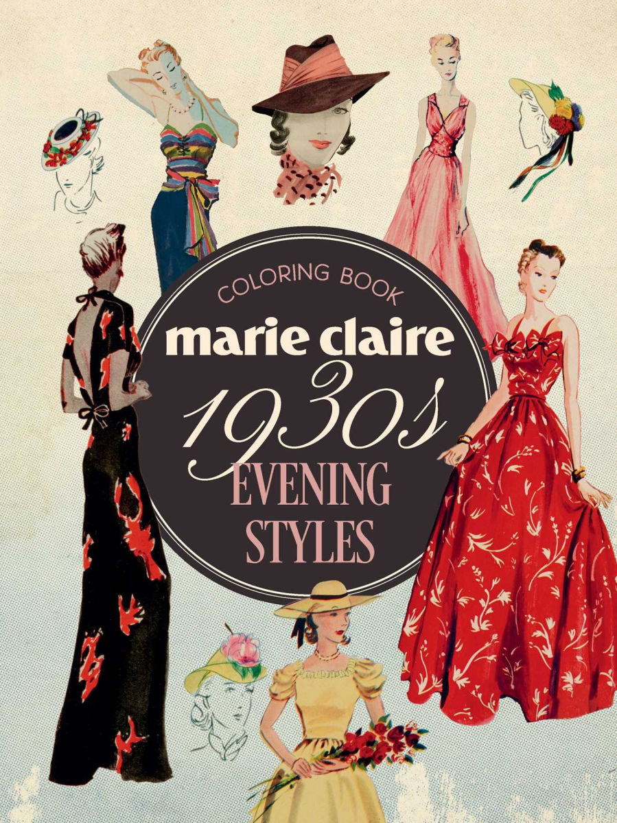 Marie Claire 1930's Evening Style Colouring Book