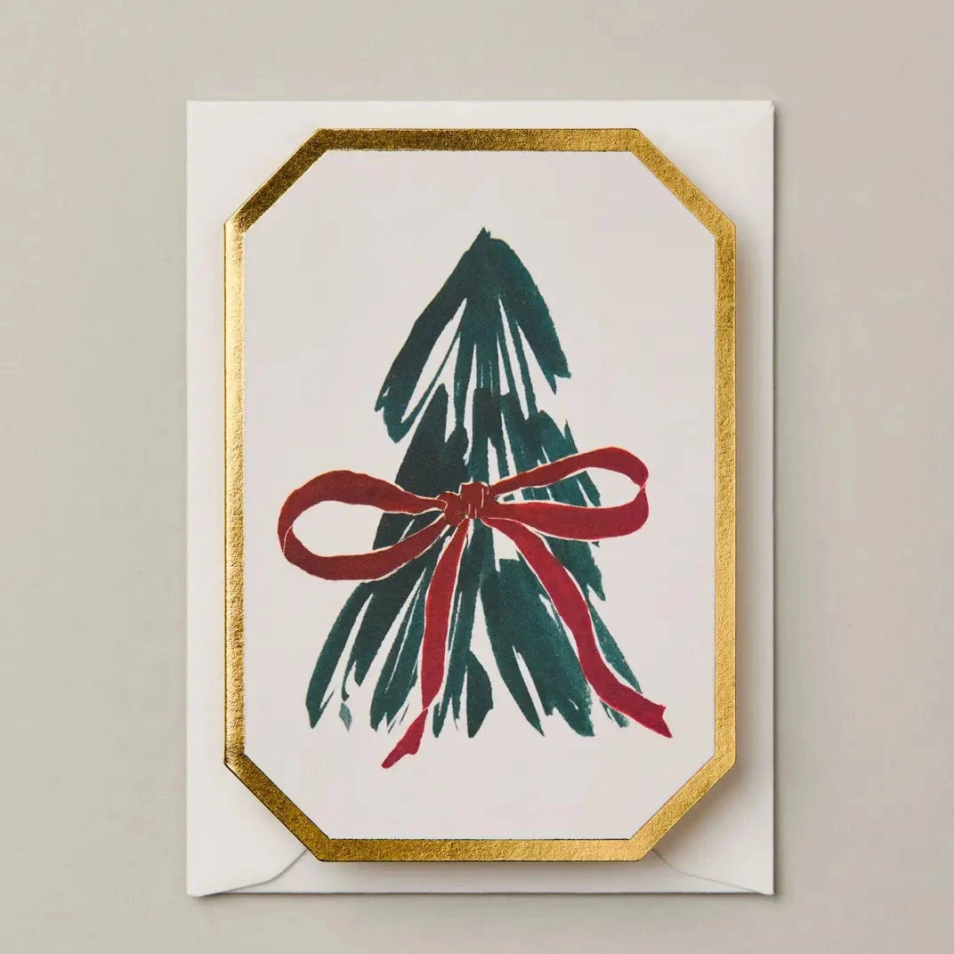 Christmas Tree Botanical Mini Holiday Card