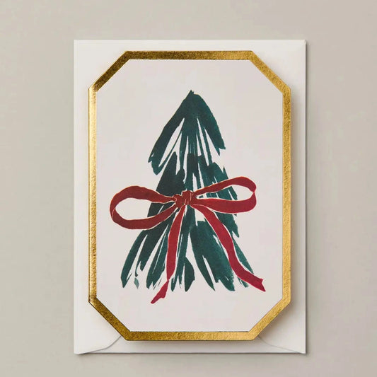Christmas Tree Botanical Mini Holiday Card