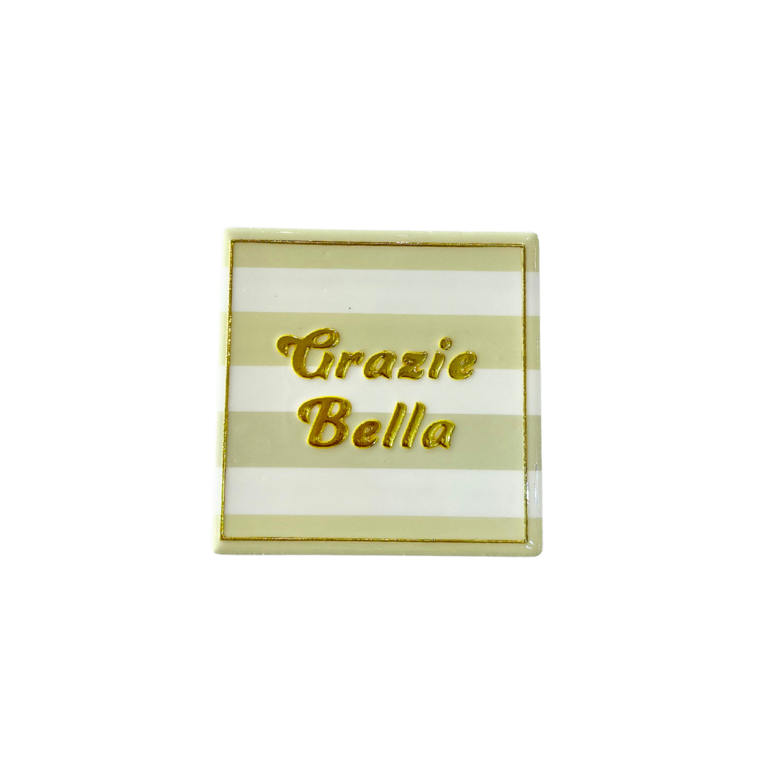 Grazie Bella Amore Ceramic Coasters