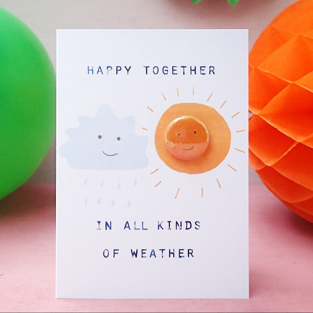 Happy Together - Greeting Card with Badge