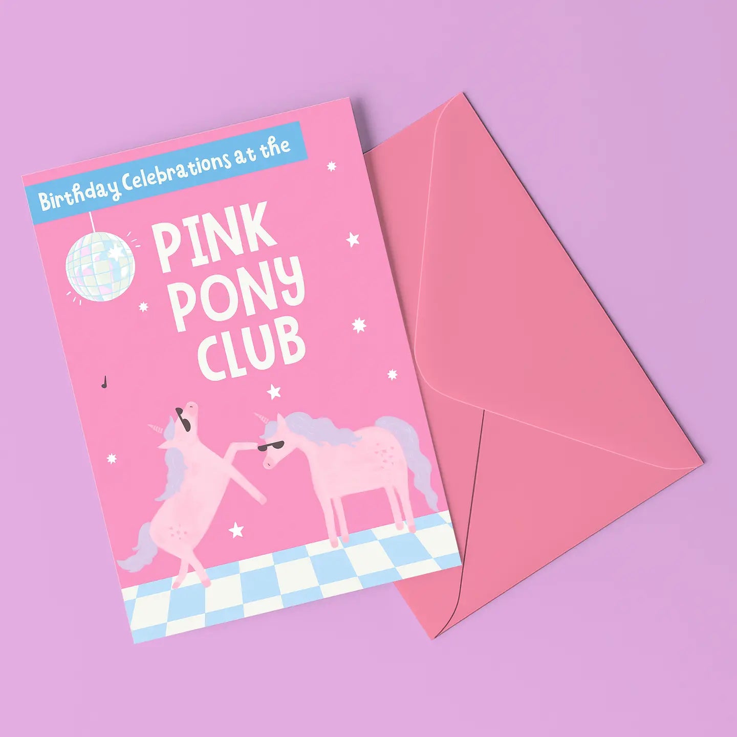 Pink Pony Club Birthday Card