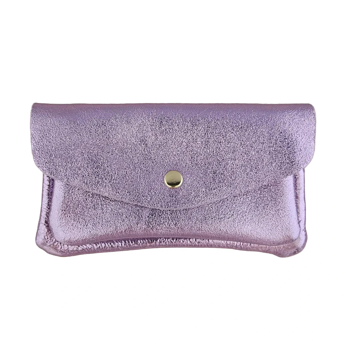 Kangaroo Double Pocket Leather Wallet Lilac