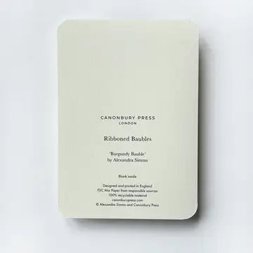 Burgundy Bauble - Holiday Card