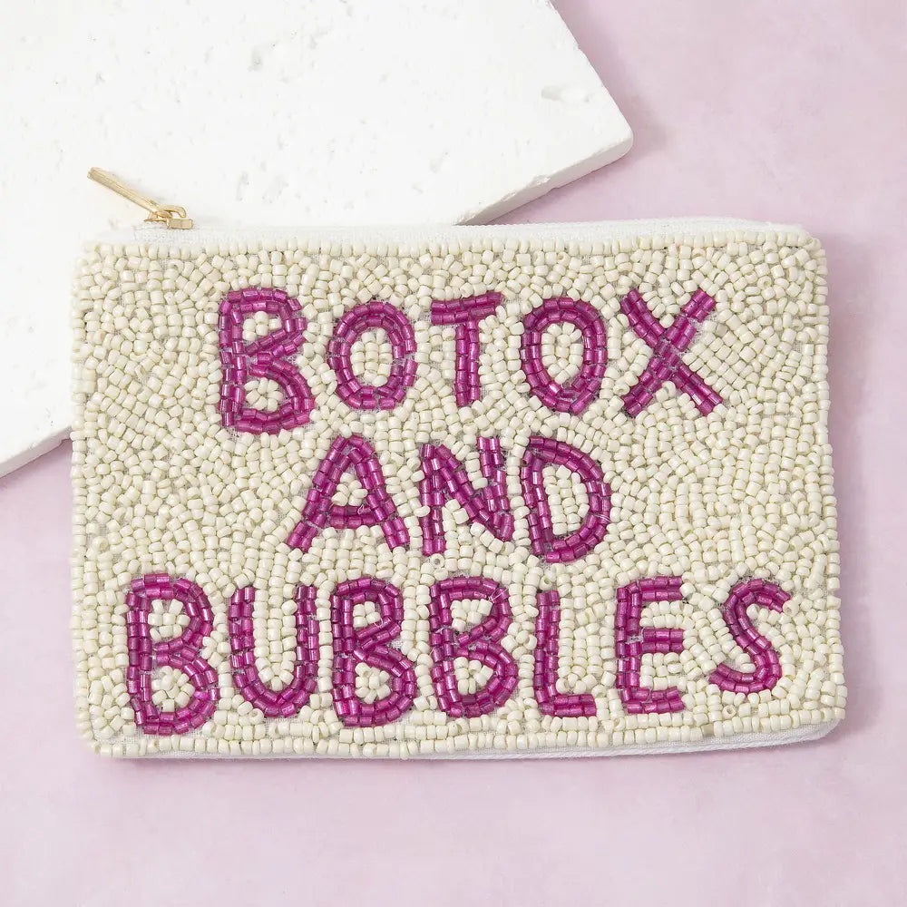 Botox and Bubbles Beaded Purse