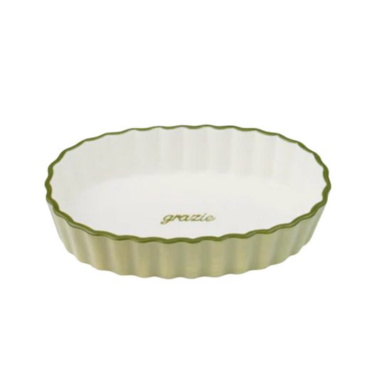 Noto Ceramic Baker Dish Green