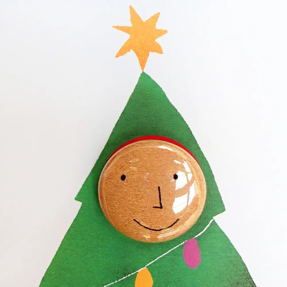 Christmas Tree Costume - Greeting Card with Badge