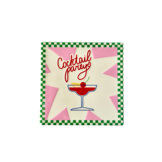 Cocktail Party Cocktail Ceramic Coaster