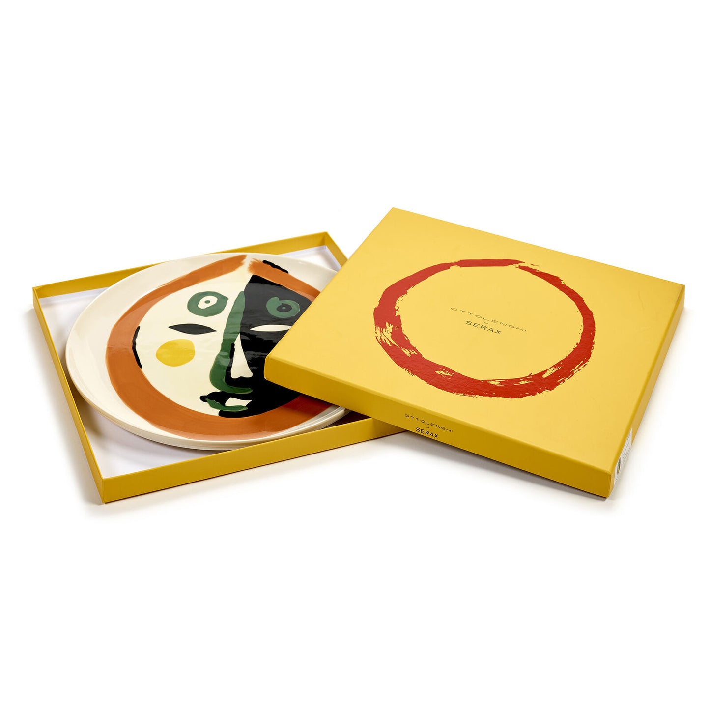 Ottolenghi Face Serving Plate - Cream & Terracotta