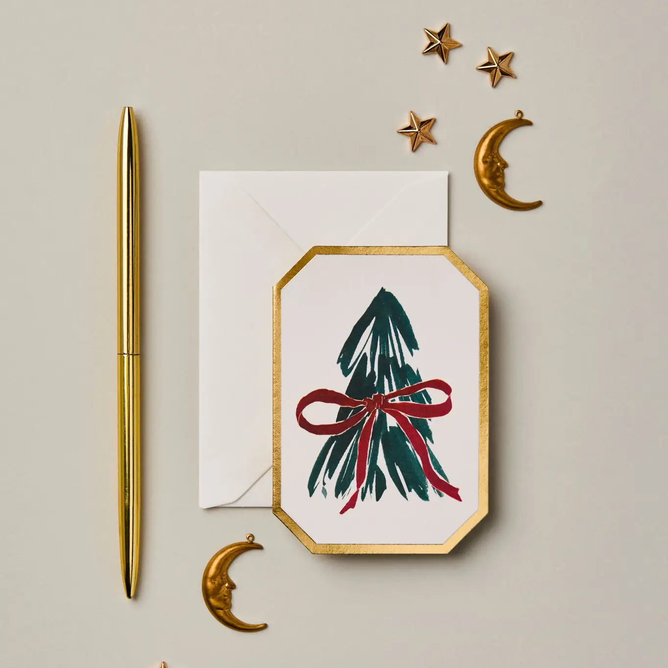 Christmas Tree Botanical Mini Holiday Card