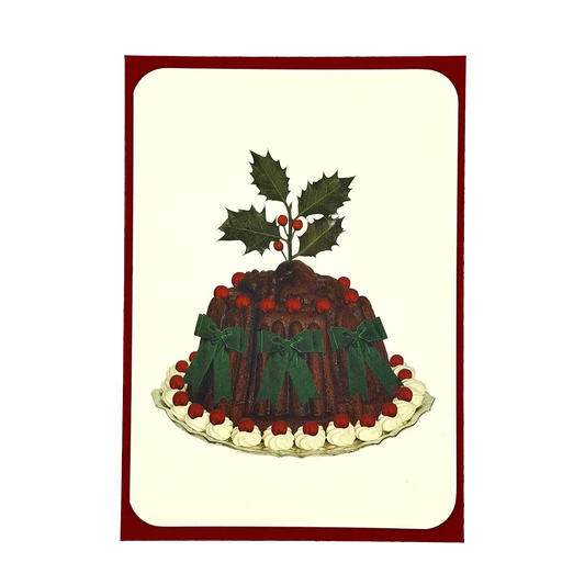 Christmas Plum Pudding - Holiday Card