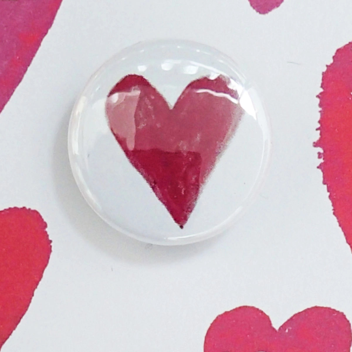 Love Hearts - Greeting Card with Badge
