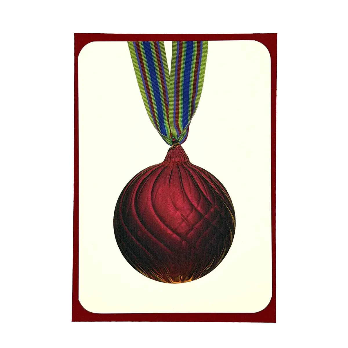 Burgundy Bauble - Holiday Card