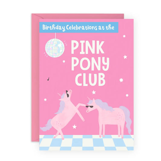 Pink Pony Club Birthday Card