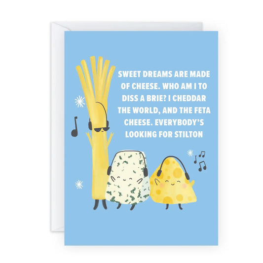 Sweet Cheesy Dreams Full Funny Birthday Card