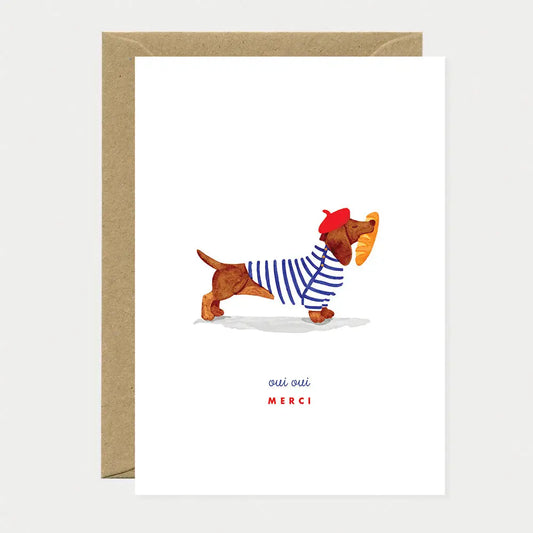 Oui Oui Merci - Greeting Card