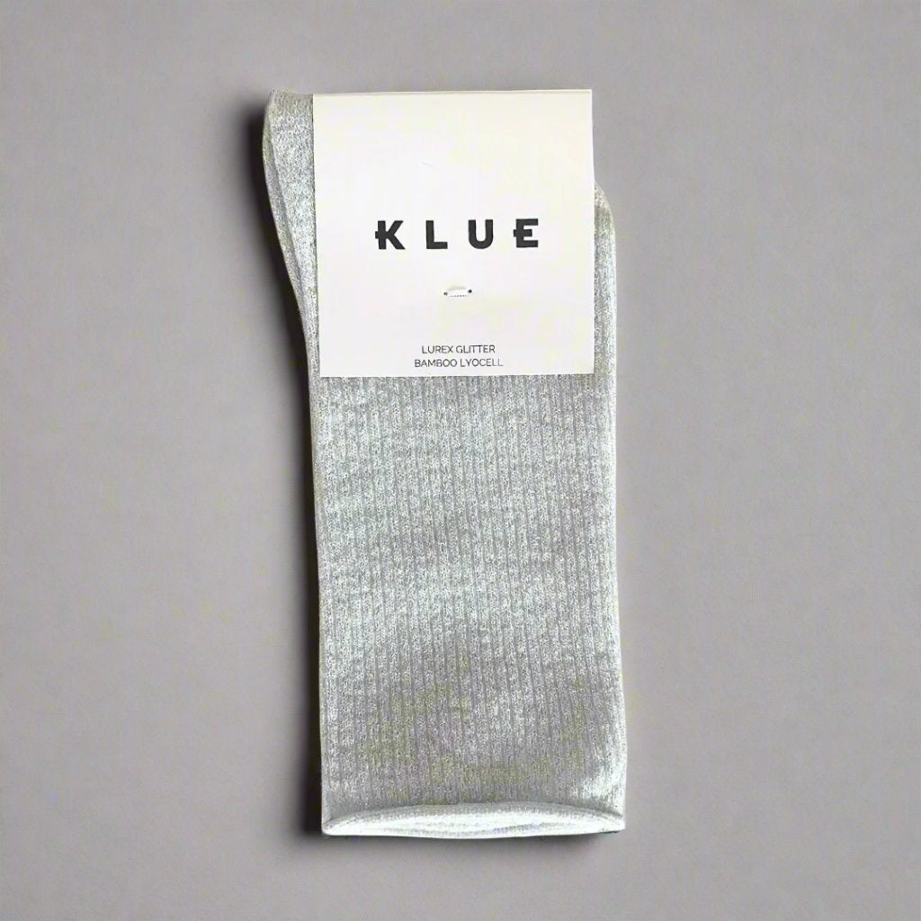 Glitter Lurex Socks White
