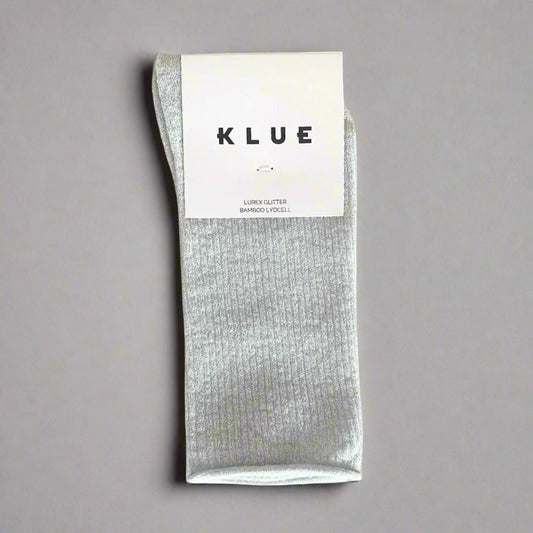 Glitter Lurex Socks White