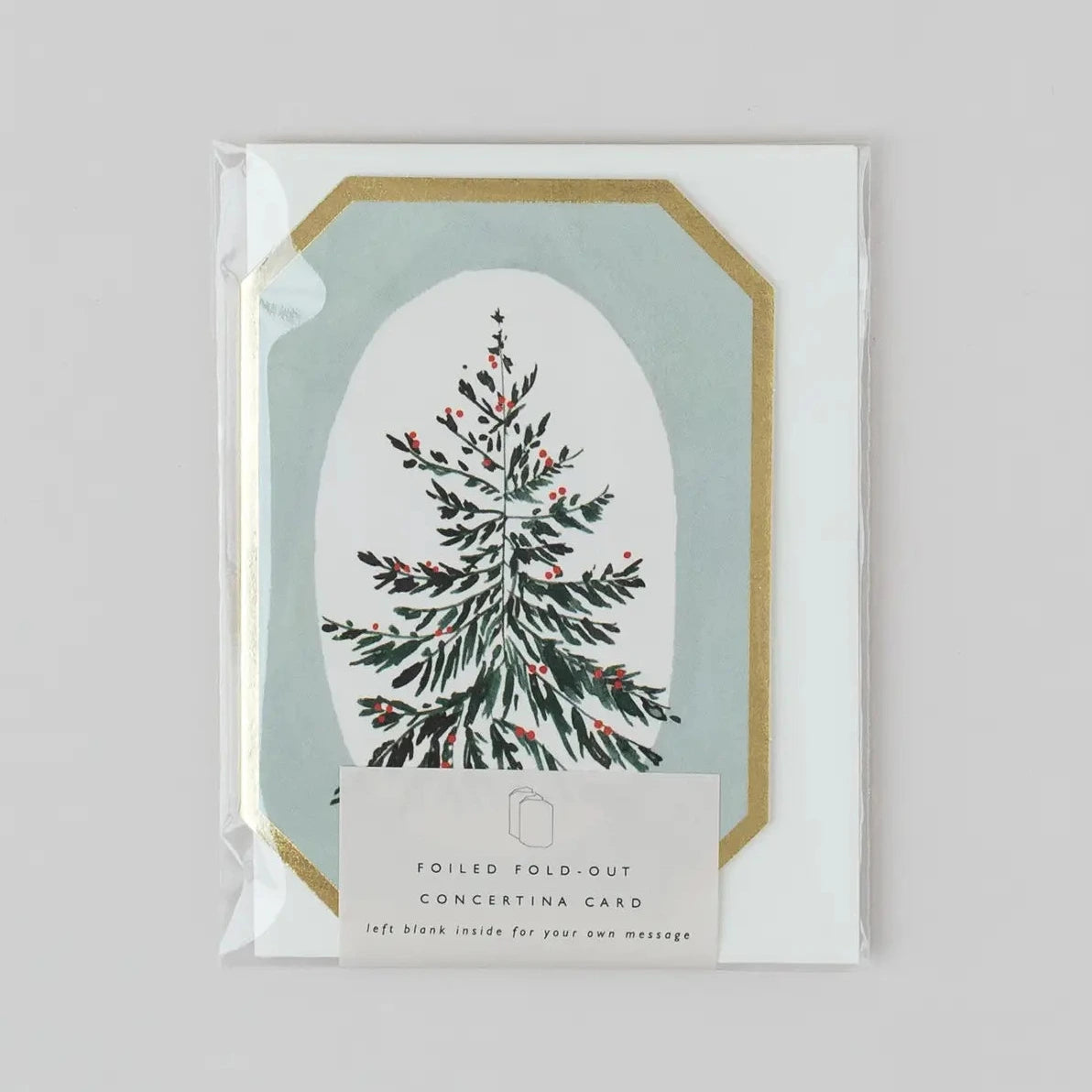 Christmas Botanical Mini Concertina Holiday Card
