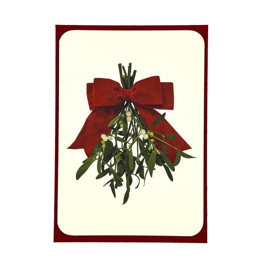 Mistletoe & Bow - Holiday Card