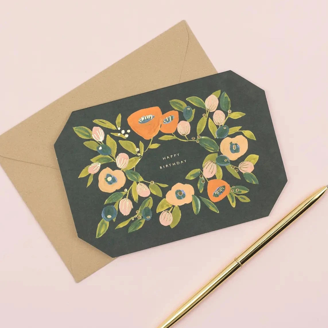 Happy Birthday Floral Greeting Card