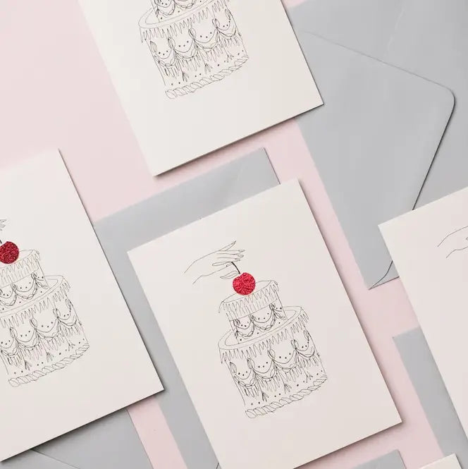 Cherry On the Cake Greeting Card