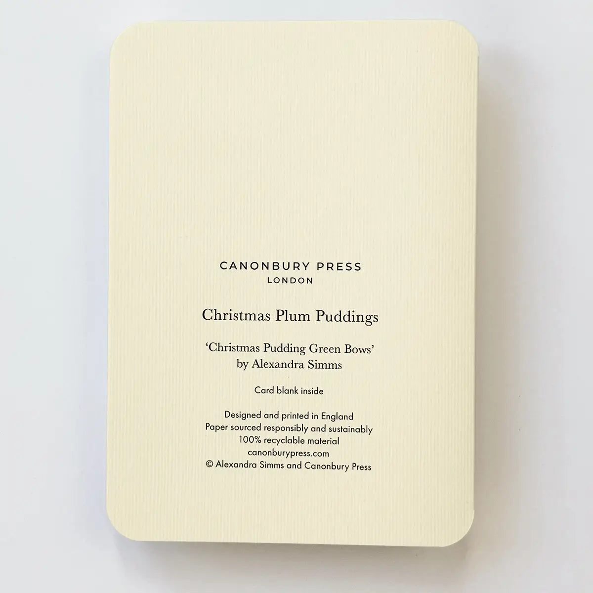 Christmas Plum Pudding - Holiday Card