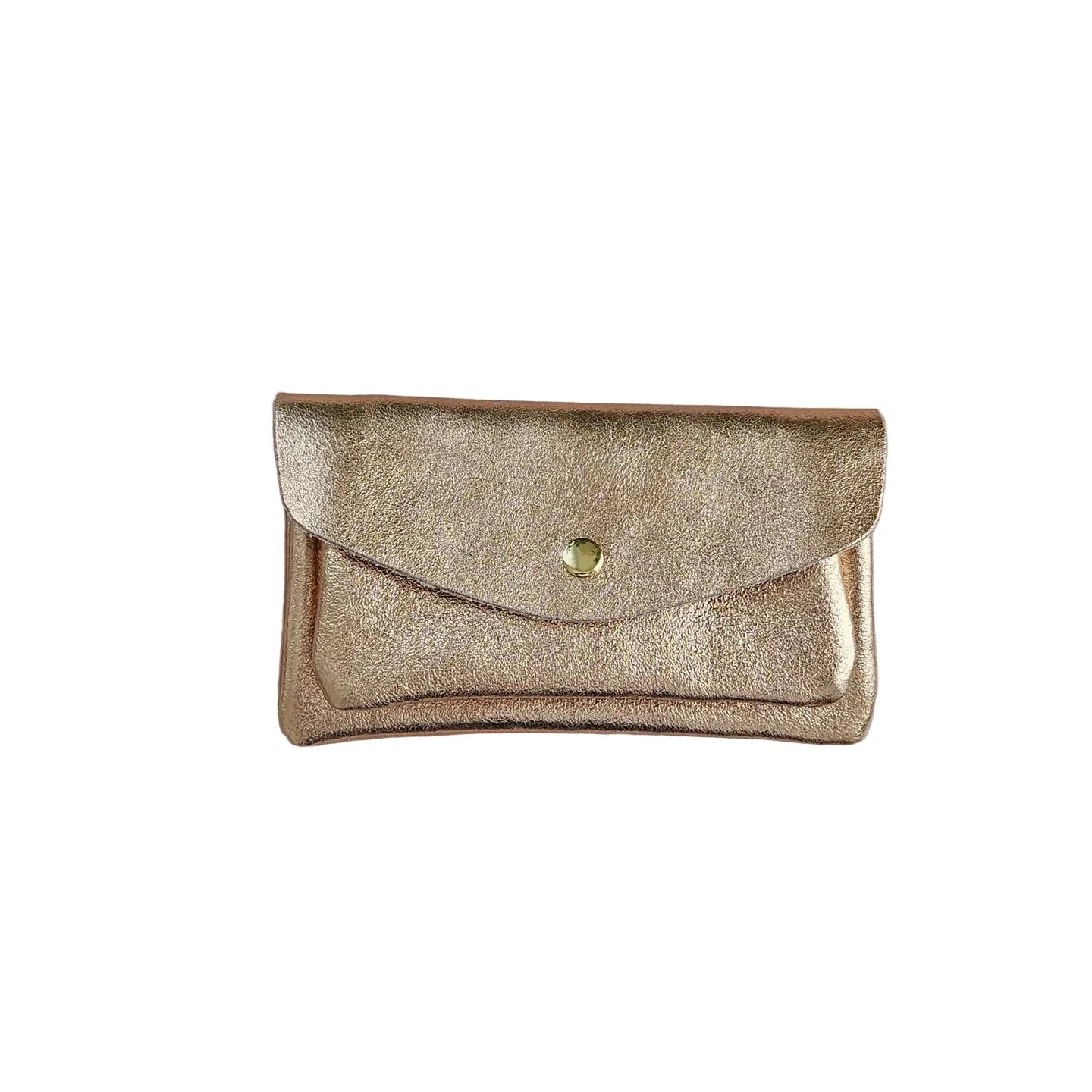 Kangaroo Double Pocket Leather Wallet Rose