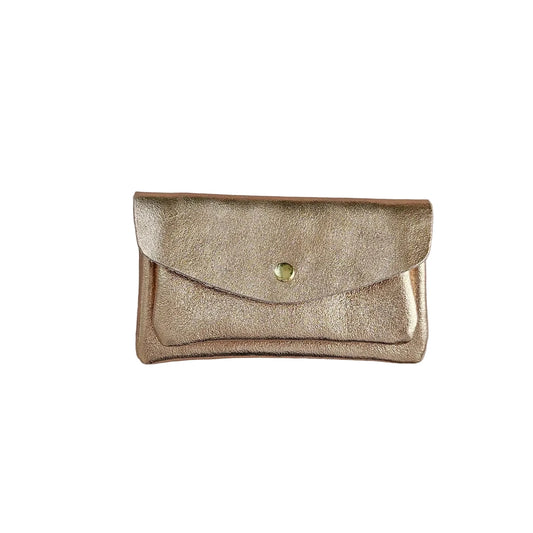 Kangaroo Double Pocket Leather Wallet Rose