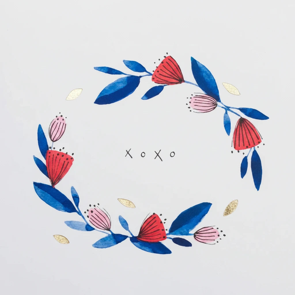 XOXO Floral Greeting Card