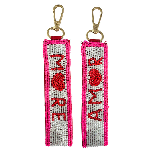 More Amore Beaded Keychain