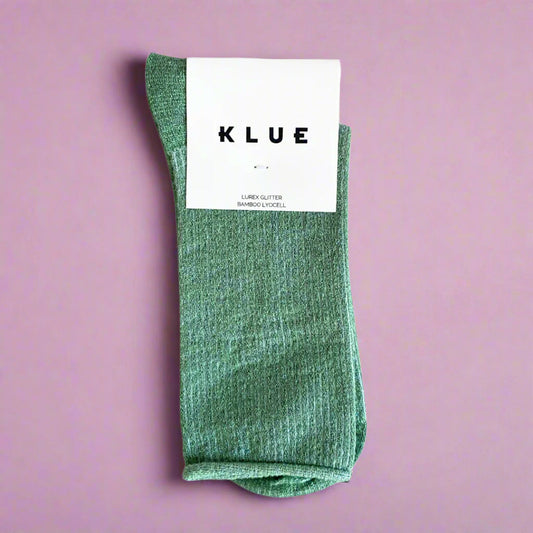 Glitter Lurex Socks Mint Green